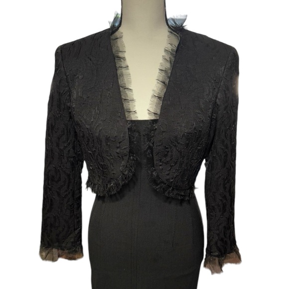 Lafayette 148 Black Cropped Blazer Jacket 10 - Picture 2 of 14